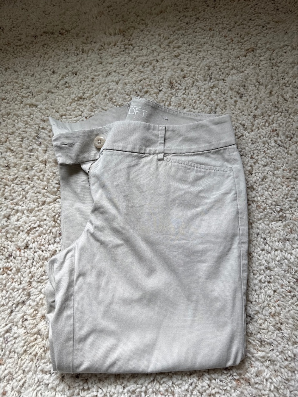 Loft Cropped Khaki pant